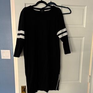 J. Crew Black dress with White Trim XL